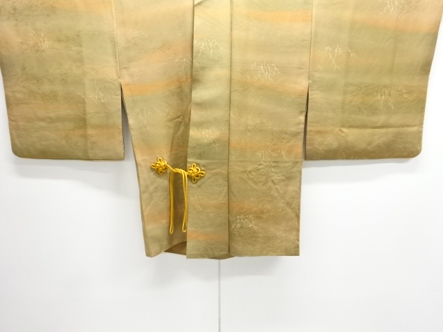 JAPANESE KIMONO / DOCHUGI COAT / WOVEN LEAF 